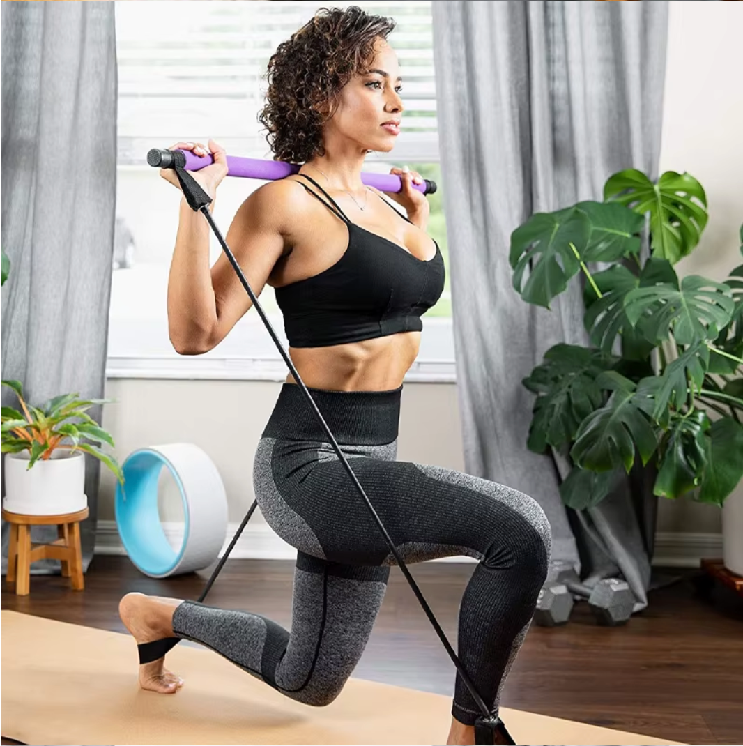 Barre Multifonctionnelle de Pilates Avec Corde de Tension