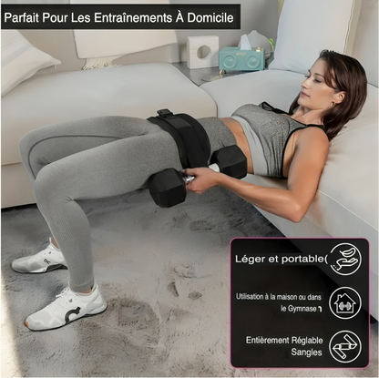 Ceinture de Fitness Avec Poids Réglable pour L'entraînement à Domicile - Kit de 2 Ceintures